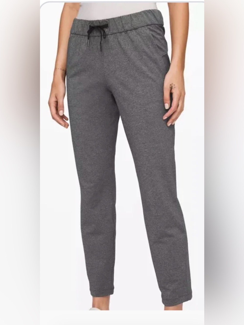 Lululemon On the Fly 7/8 taper leg pull on jogger dark Heather gray size 4